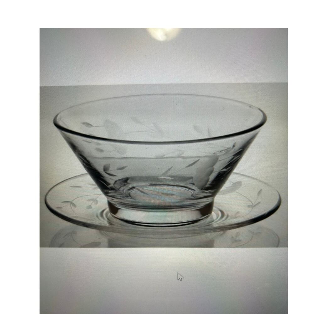 Princess House Mayonnaise/Condiment Bowl and Underplate